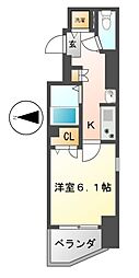 プレサンス鶴舞グリーンパーク 1Kの間取図画像