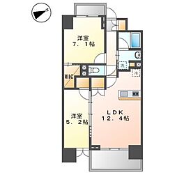 シーズンフラッツ今池NORTH 2LDKの間取図画像