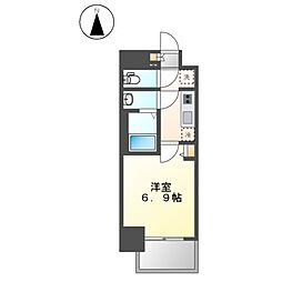 メイクスアート黒川 1Kの間取図画像
