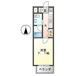 エルザビル名古屋駅前 1Kの間取図画像