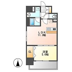 AURUM 1LDKの間取図画像