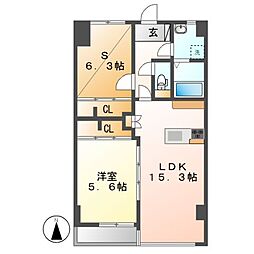 アーレックス丸の内2 1SLDKの間取図画像