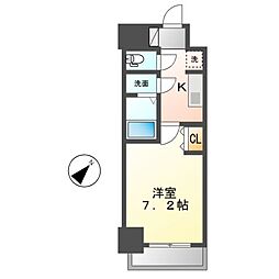 アドバンス名古屋モクシー 1Kの間取図画像