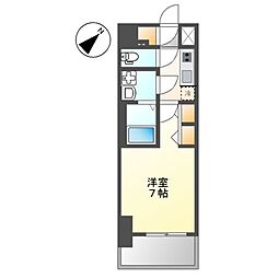 S-RESIDENCE名古屋菊井aline 1Kの間取図画像