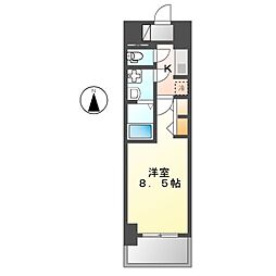 S-RESIDENCE黒川本通一丁目 1Kの間取図画像
