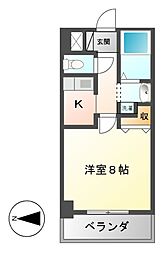 キャノンピア鶴舞 1Kの間取図画像