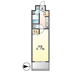 プロシード千代田 1Kの間取図画像