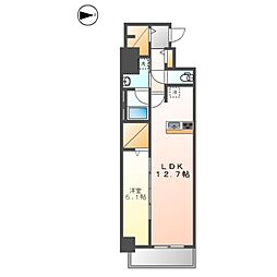 フォレスト コナ名駅 1LDKの間取図画像