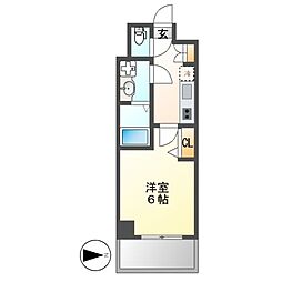 ディアレイシャス泉 1Kの間取図画像