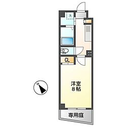 シテイライフ覚王山北 1Kの間取図画像