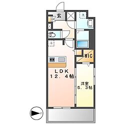 パークゲート栄白川 1LDKの間取図画像