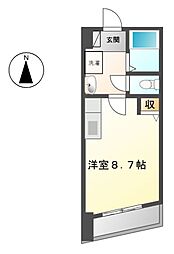 葵ビル ワンルームの間取図画像