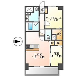 ディセントラフルーリ 1SLDKの間取図画像