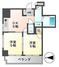 フジアーバンハイツ 2Kの間取図画像