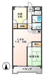 ジュフク松本 2LDKの間取図画像