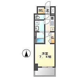 S-RESIDENCE池下駅前 1Kの間取図画像