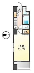 プロシード千代田 1Kの間取図画像