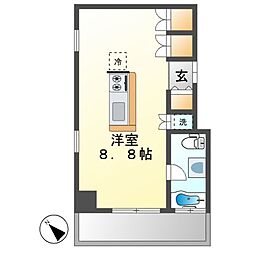 REGAROKANAYAMASta. ワンルームの間取図画像