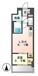ポルタニグラ大須 1LDKの間取図画像