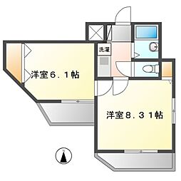 スターブル今池 2Kの間取図画像