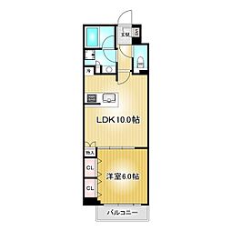 プレサンスグラン丸の内 1LDKの間取図画像