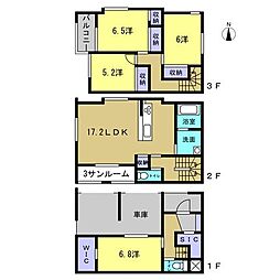 佐伯区三筋2丁目　6 4LDKの間取り