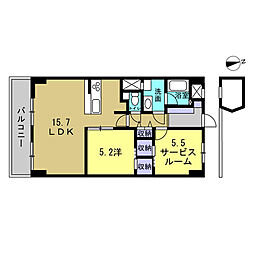 新明治橋マンション 1SLDKの間取図画像