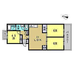 エメラルドマンション府中 3LDKの間取図画像