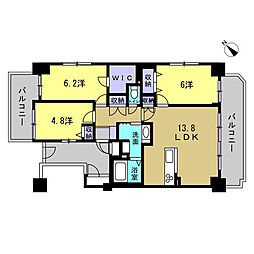 フローレンス西条ブールバール通り 3LDKの間取図画像