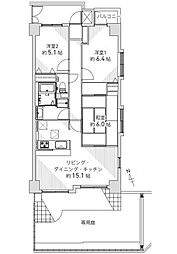 ダイアパレス五日市壱番館 3LDKの間取図画像