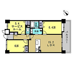 Jシティ五日市アベニュー 3LDKの間取図画像