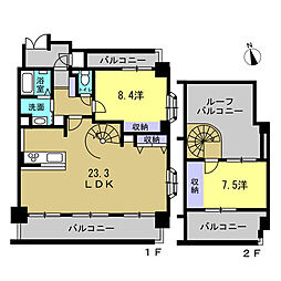 ヴェルディ川内 2LDKの間取図画像