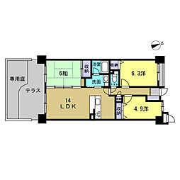 ダイアパレス五日市弐番館 3LDKの間取図画像