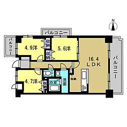 藤和三筋ハイタウン 3LDKの間取図画像
