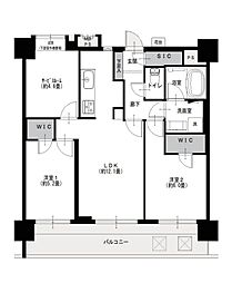 日神パレステージ横浜第2 2SLDKの間取図画像