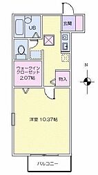 JR中央本線 中野駅 徒歩6分の賃貸アパート 1階1SKの間取り
