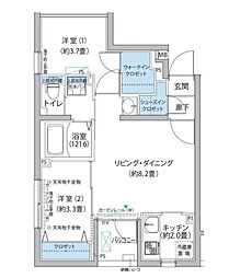 PERSICA中野 2LDKの間取図画像