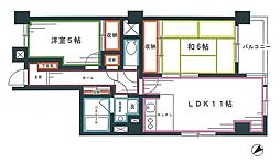 パステル中野 2LDKの間取図画像