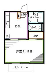 アーバンハイツ 1DKの間取図画像