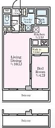 アイルプレミアム東京上石神井 1LDKの間取図画像