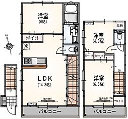 杉並区堀ノ内3丁目アパート 3LDKの間取図画像