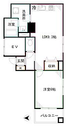 F-stage中野 1LDKの間取図画像