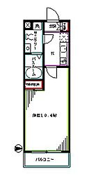 マーブルテラス 1Kの間取図画像