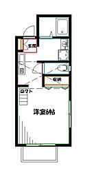 エスティーフォー小金井 1Kの間取図画像