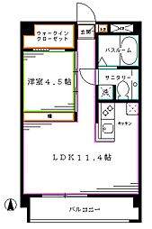 ラ・フェニーチェ 1LDKの間取図画像