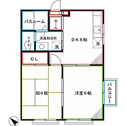 ルネ・マツトシ 2DKの間取図画像