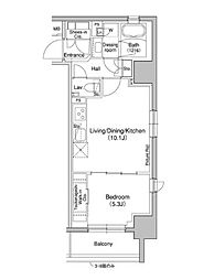 ブリリアンクラス高円寺 1LDKの間取図画像