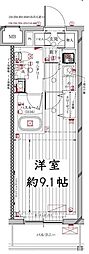 レガリス中野鷺宮 1Kの間取図画像