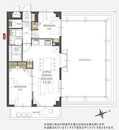 カザベーラ坂戸 2LDKの間取図画像