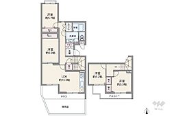 ライオンズマンション八事富士見ケ丘 4LDKの間取図画像